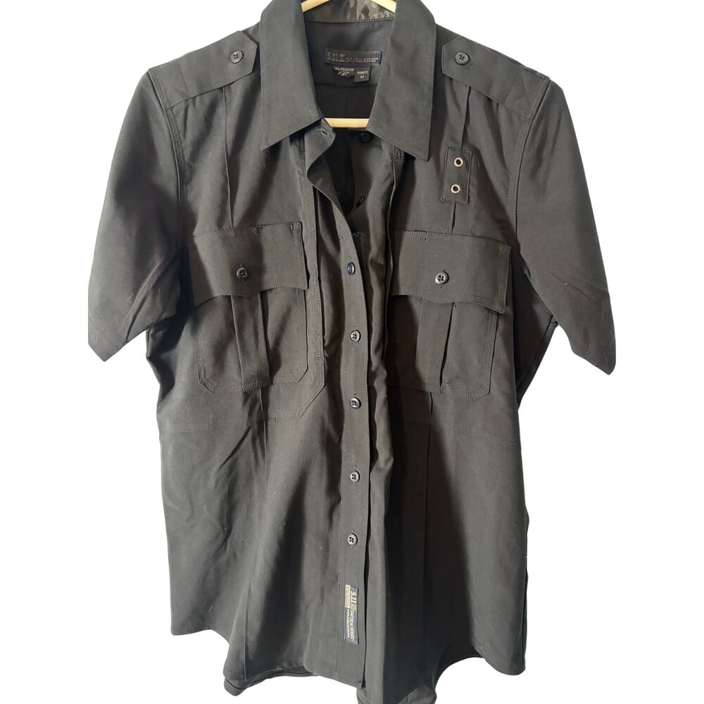 5:11 Tactical Series Women's Black Short Sleeve Uniform Shirt Medium Utility